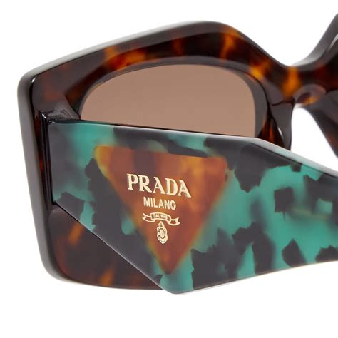 prada glasses green|Prada tortoise shell sunglasses.